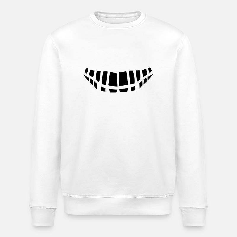 Zähne - Stanley/Stella Unisex Bio-Sweatshirt ROLLER - Weiß