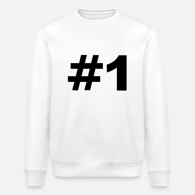 Number 1 - Sweat bio ROLLER Stanley/Stella Unisexe - blanc