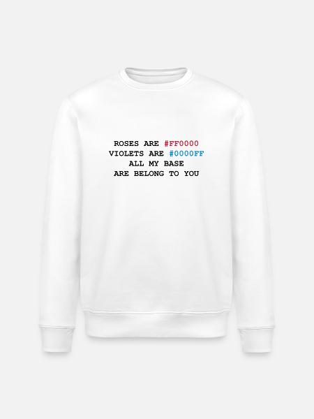 NERD HUMOR: Love letter - Stanley/Stella ROLLER Unisex Organic Sweatshirt - white