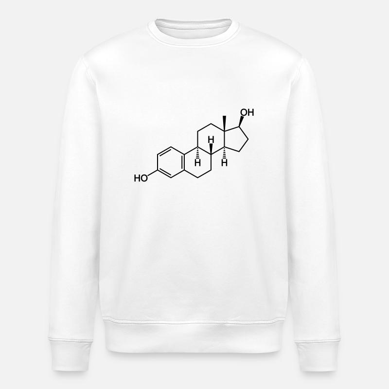 Östrogen (Estradiol) - Stanley/Stella Unisex Bio-Sweatshirt ROLLER - Weiß