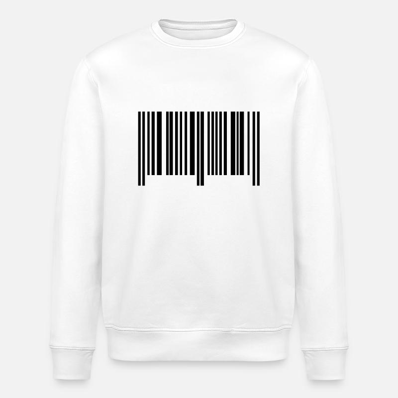 barcode_f1 - Stanley/Stella ROLLER Unisex Organic Sweatshirt - white