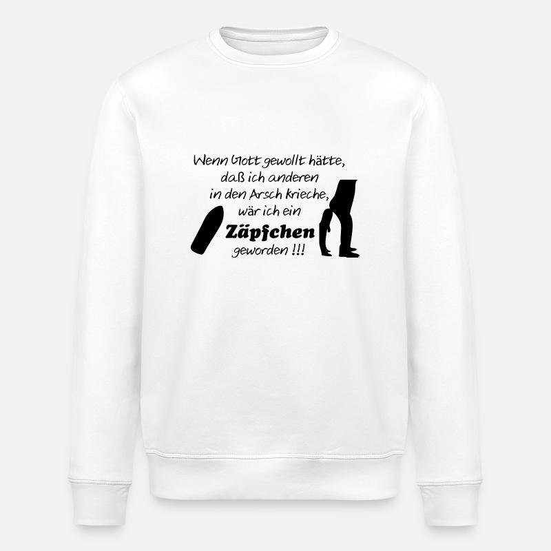 Suppository - Stanley/Stella ROLLER Unisex Organic Sweatshirt - white