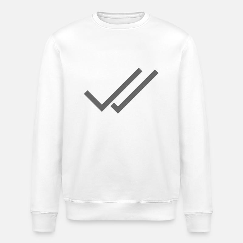 Whats App Haken Grau Doppelt - Stanley/Stella Unisex Bio-Sweatshirt ROLLER - Weiß