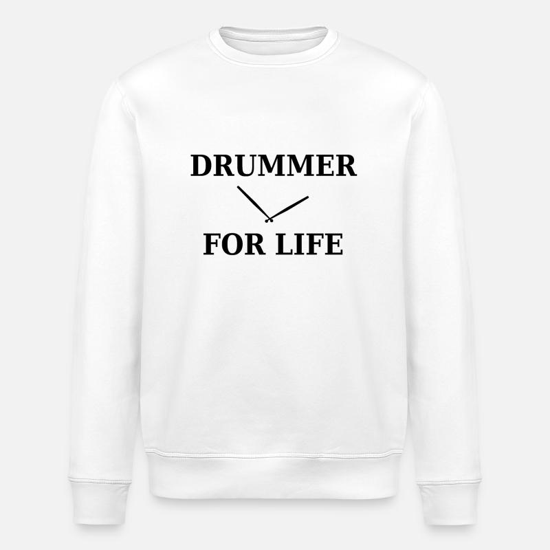Batteur drumer - Sweat bio ROLLER Stanley/Stella Unisexe - blanc
