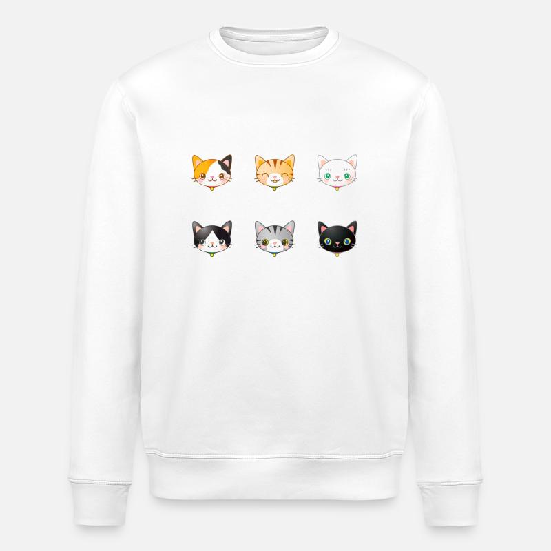 Katzen - Stanley/Stella Unisex Bio-Sweatshirt ROLLER - Weiß
