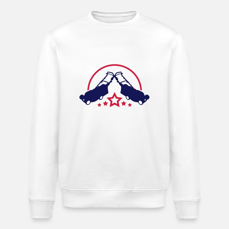 rasenmaeher_design_t2 - Stanley/Stella Unisex Bio-Sweatshirt ROLLER - Weiß