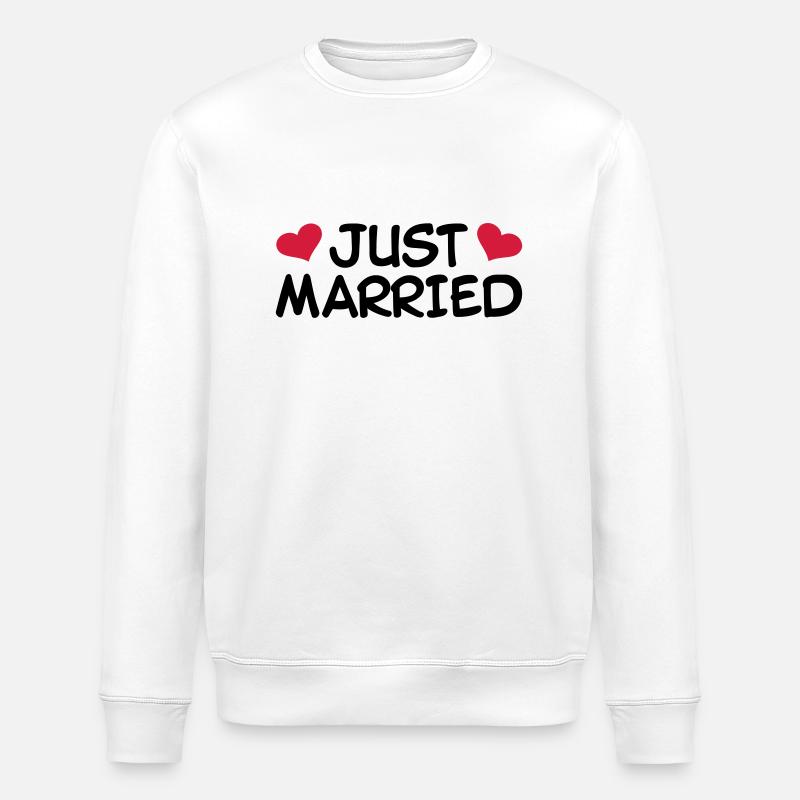 Just Married Wedding - Stanley/Stella ROLLER Unisex Organic Sweatshirt - white