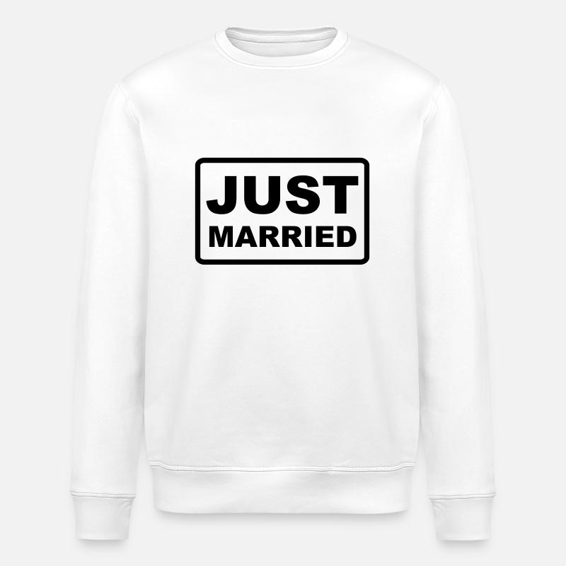 Just Married - Stanley/Stella Unisex Bio-Sweatshirt ROLLER - Weiß