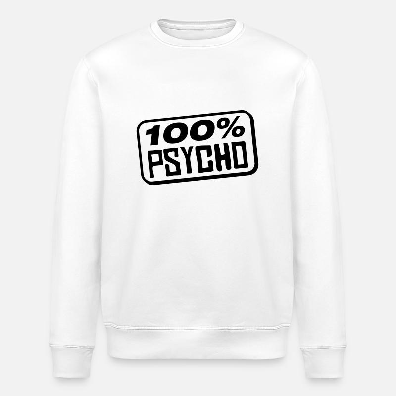 100_pro_psycho_bx1 - Stanley/Stella Unisex Bio-Sweatshirt ROLLER - Weiß