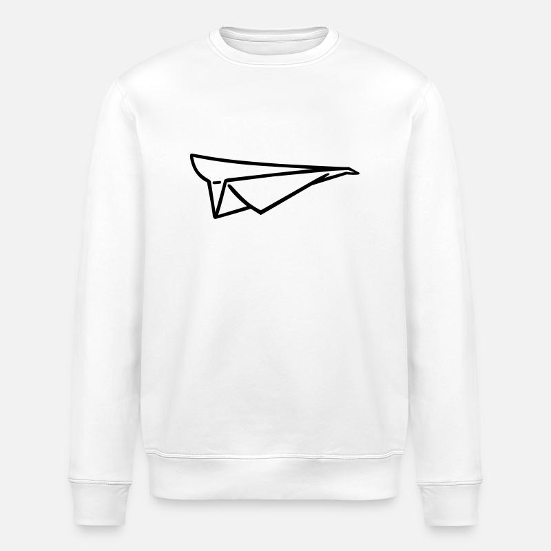 Avion de papier - Sweat bio ROLLER Stanley/Stella Unisexe - blanc