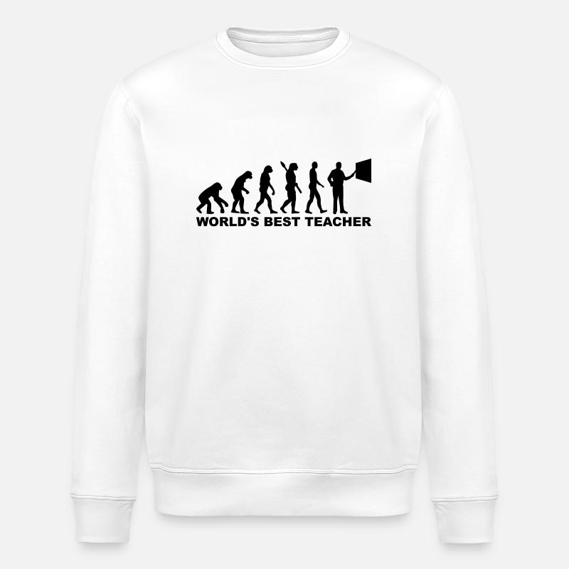 World's Best teacher - Stanley/Stella ROLLER Unisex Organic Sweatshirt - white