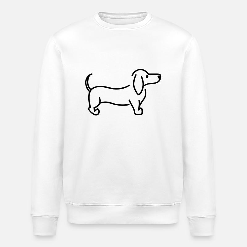 Dachshund - Stanley/Stella ROLLER Unisex Organic Sweatshirt - white
