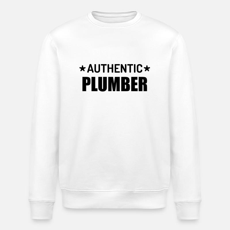 Plumber Plumbing Klempner Plombier Plomberie - Stanley/Stella ROLLER Unisex Organic Sweatshirt - white