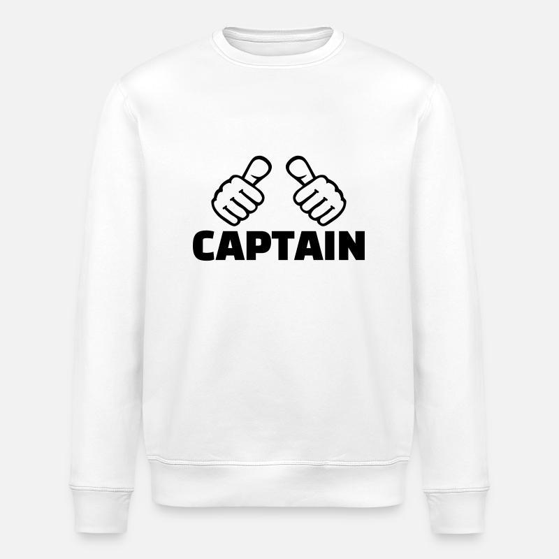 Capitaine - Sweat bio ROLLER Stanley/Stella Unisexe - blanc