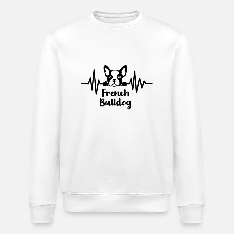 Français Bouledogue - Sweat bio ROLLER Stanley/Stella Unisexe - blanc