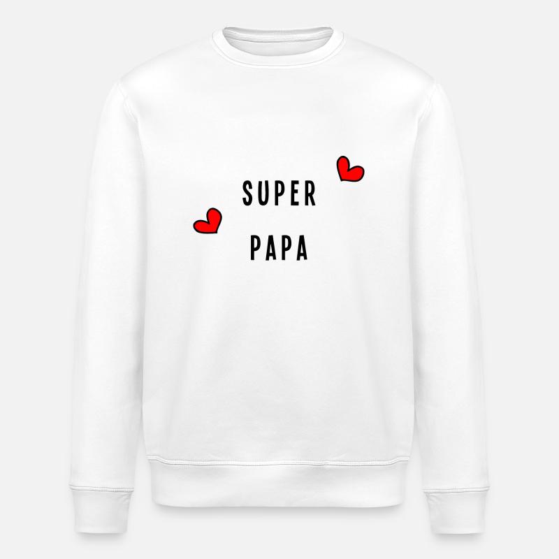 GREAT DAD. Dad - Stanley/Stella ROLLER Unisex Organic Sweatshirt - white