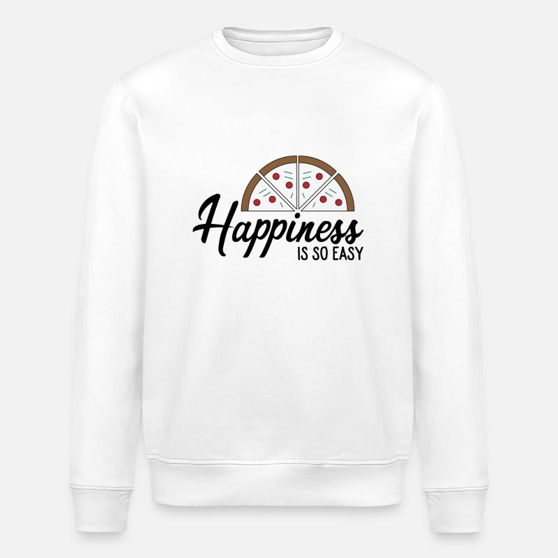 La pizza vous rend heureux - Sweat bio ROLLER Stanley/Stella Unisexe - blanc