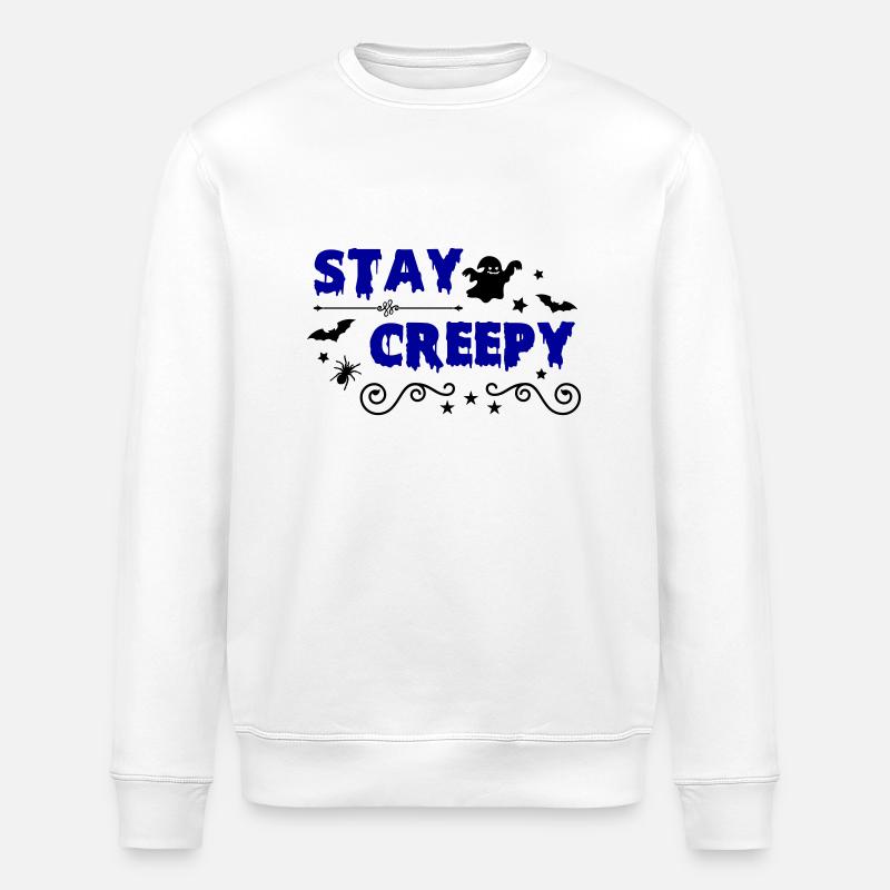 stay creepy 02 - Stanley/Stella Unisex Bio-Sweatshirt ROLLER - Weiß