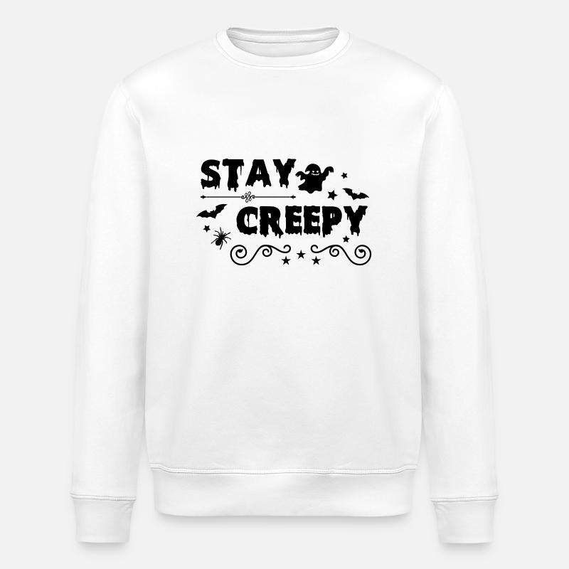 stay creepy 01 - Stanley/Stella Unisex Bio-Sweatshirt ROLLER - Weiß