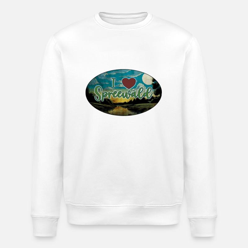 I Heart Spreewald grunge - Sweat bio ROLLER Stanley/Stella Unisexe - blanc