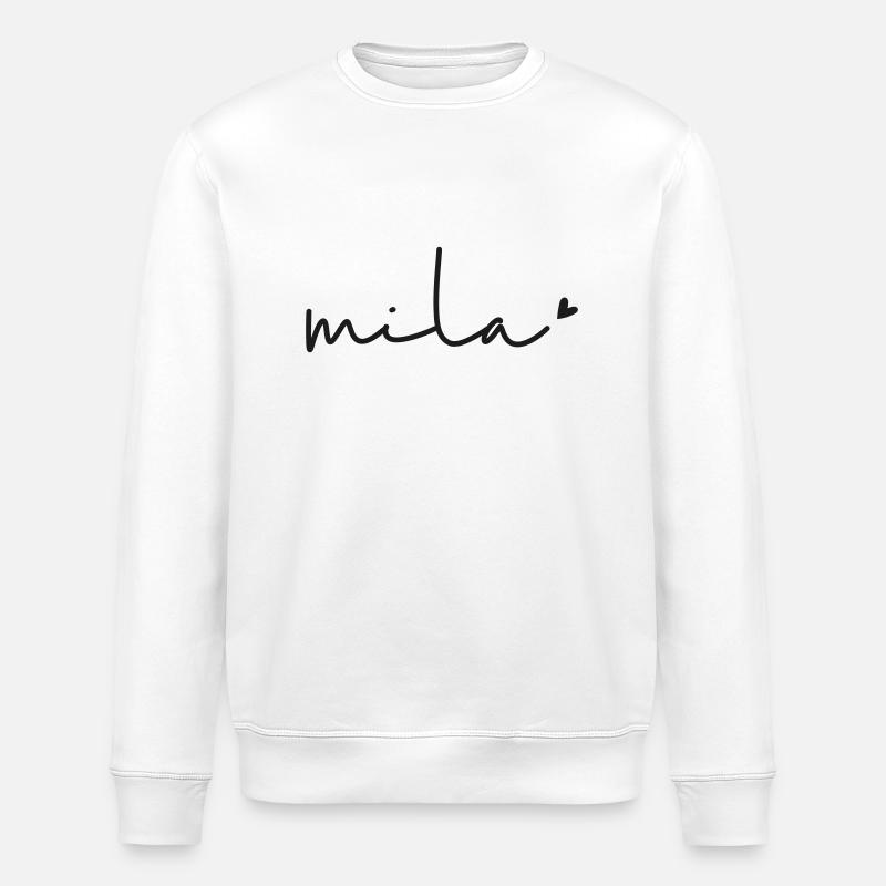 Name Mila - Stanley/Stella Unisex Bio-Sweatshirt ROLLER - Weiß