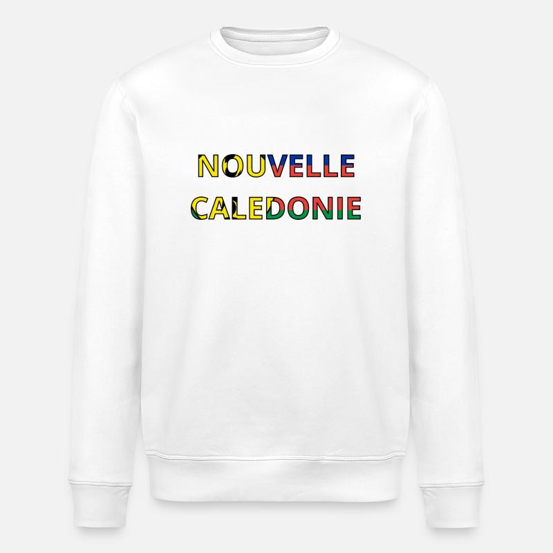 Drapeau Nouvelle-Calédonie - Sweat bio ROLLER Stanley/Stella Unisexe - blanc