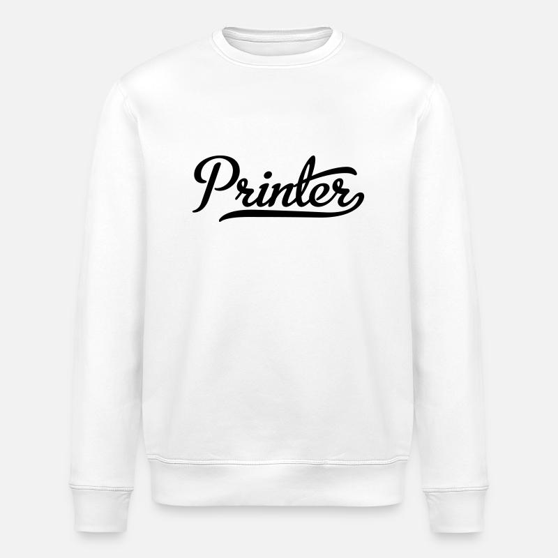 Printer - Stanley/Stella ROLLER Unisex Organic Sweatshirt - white