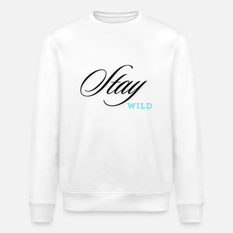 Restez sauvage - Sweat bio ROLLER Stanley/Stella Unisexe - blanc