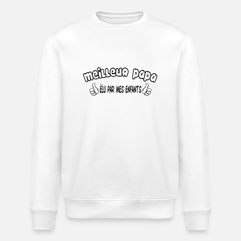 BEST DAD - Stanley/Stella ROLLER Unisex Organic Sweatshirt - white