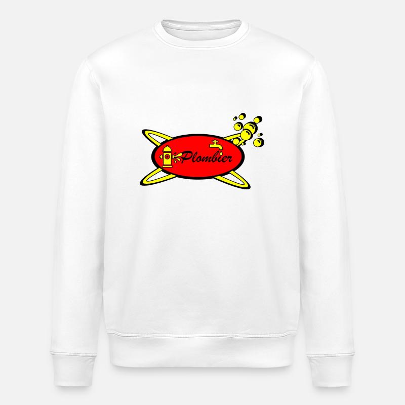 Plombier - Sweat bio ROLLER Stanley/Stella Unisexe - blanc