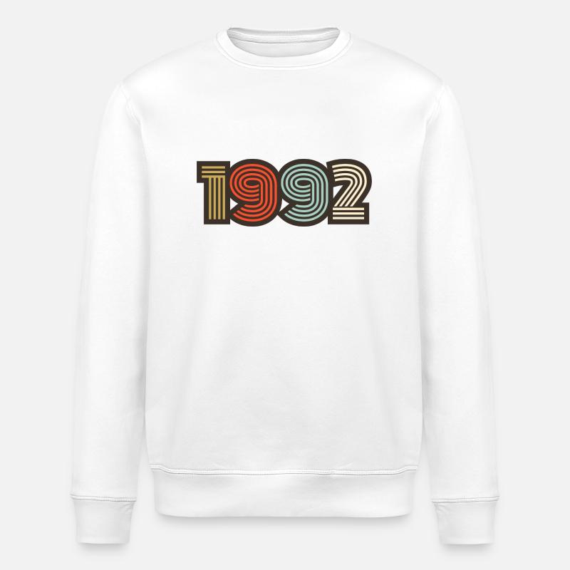 1992 Retro Jahrgang - Stanley/Stella Unisex Bio-Sweatshirt ROLLER - Weiß