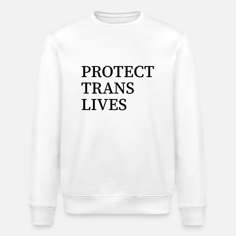 Protect trans lives - Stanley/Stella ROLLER Unisex Organic Sweatshirt - white