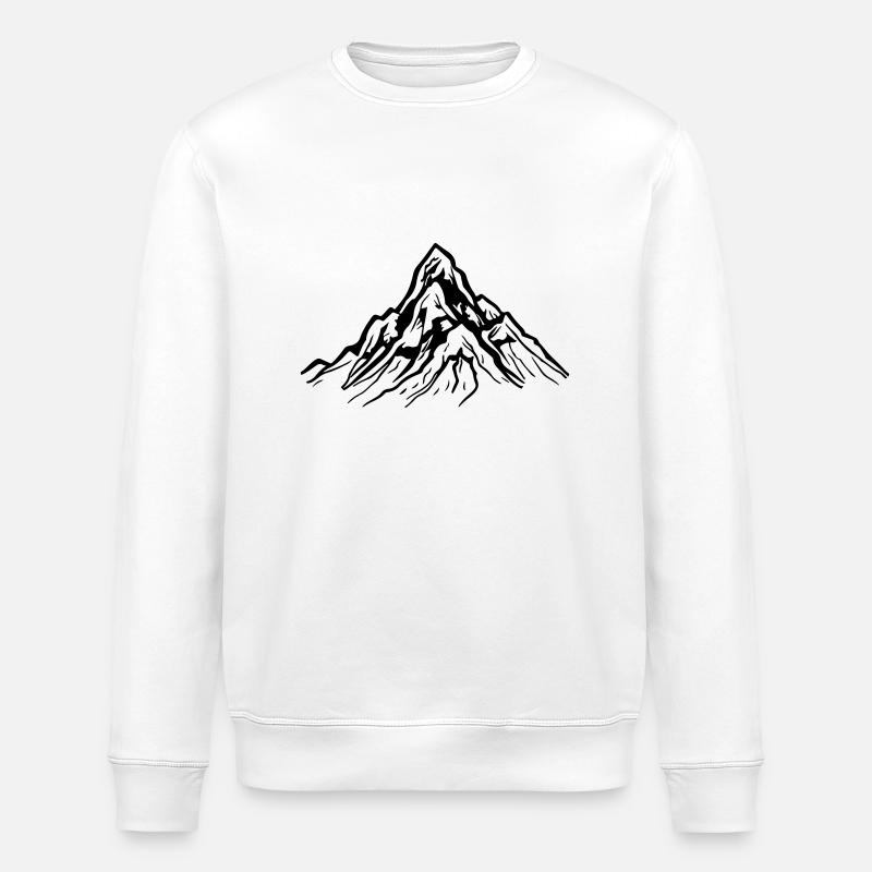 mountain - Stanley/Stella ROLLER Unisex Organic Sweatshirt - white