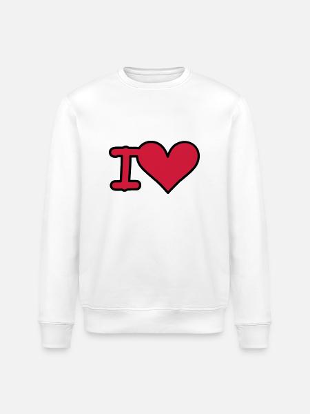 i love - Stanley/Stella Unisex Bio-Sweatshirt ROLLER - Weiß