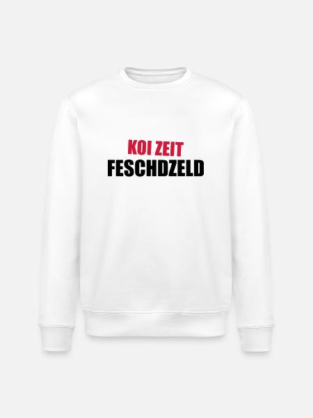 Koi Zeit Feschdzeld - Stanley/Stella Unisex Bio-Sweatshirt ROLLER - Weiß
