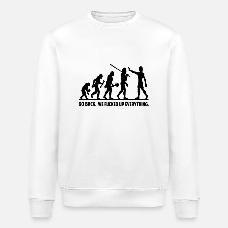 goback - Stanley/Stella ROLLER Unisex Organic Sweatshirt - white