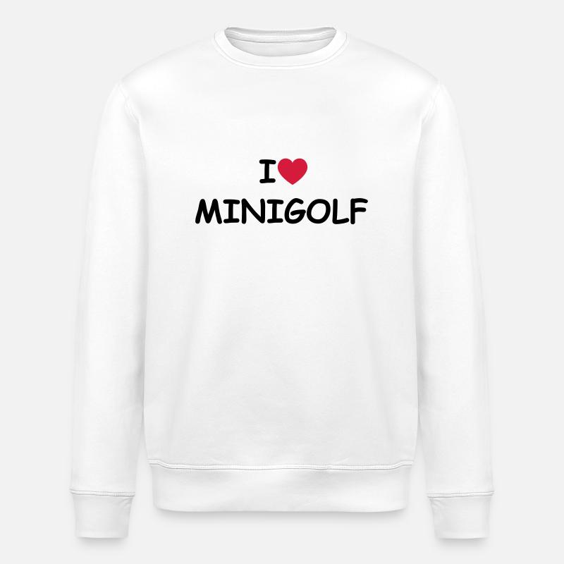 J'aime / coeur Mini Golf - Sweat bio ROLLER Stanley/Stella Unisexe - blanc