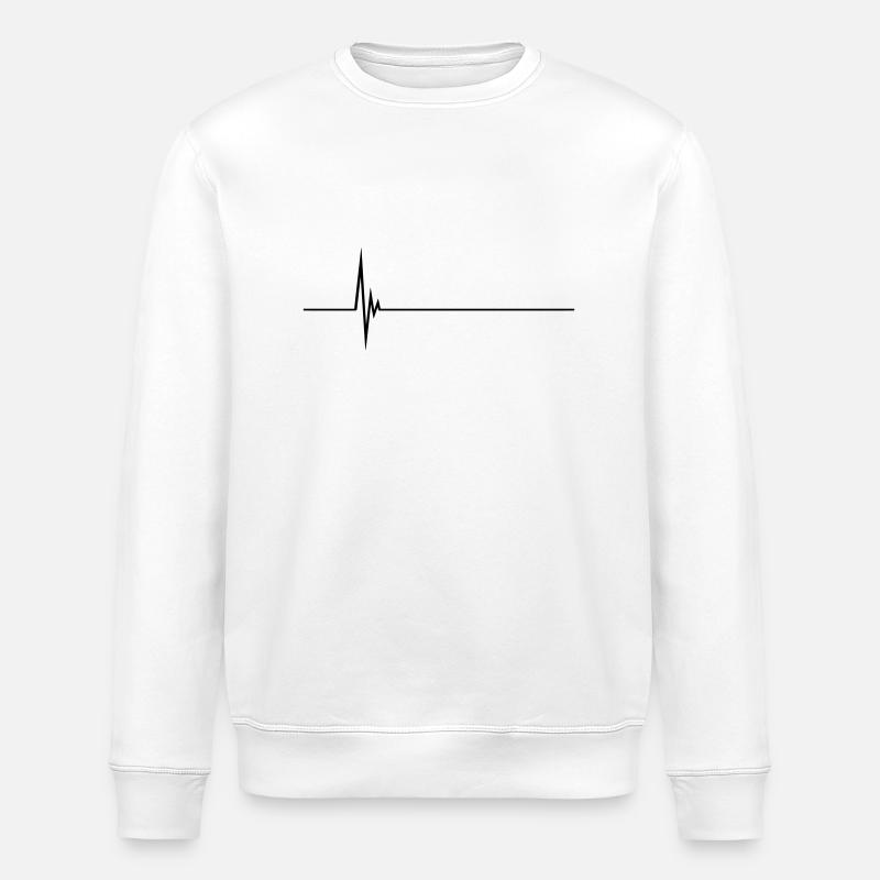 Pulse Heartbeat - Stanley/Stella Unisex Bio-Sweatshirt ROLLER - Weiß