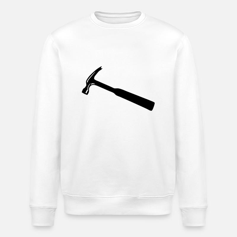 Carpentry Hammer - Stanley/Stella ROLLER Unisex Organic Sweatshirt - white