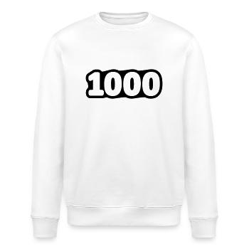 1000th / / Thousand / / Anniversary / / Birthday - Stanley/Stella ROLLER Unisex Organic Sweatshirt - white - Front - Nik (191cm)