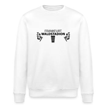 FRANKFURT WALDSTADION – Fussball Apfelwein Gerippt - Stanley/Stella Unisex Bio-Sweatshirt ROLLER - Weiß - Vorne - Nik (191cm)