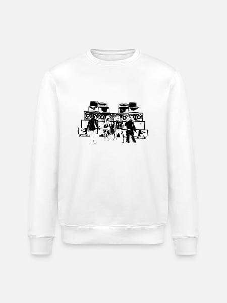 sound system free People - Stanley/Stella ROLLER Unisex Organic Sweatshirt - white