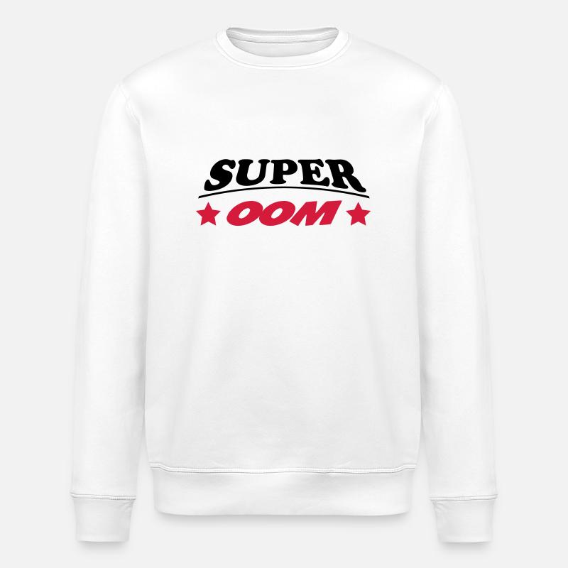 Super oom - Stanley/Stella ROLLER Unisex Organic Sweatshirt - white