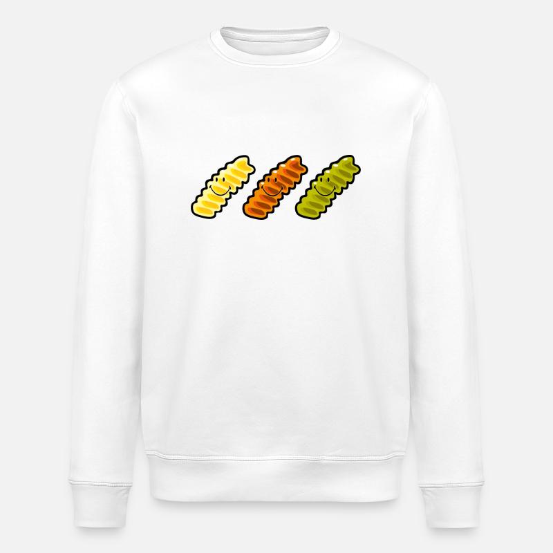 Smiley Fusilli Pasta - Stanley/Stella Unisex Bio-Sweatshirt ROLLER - Weiß