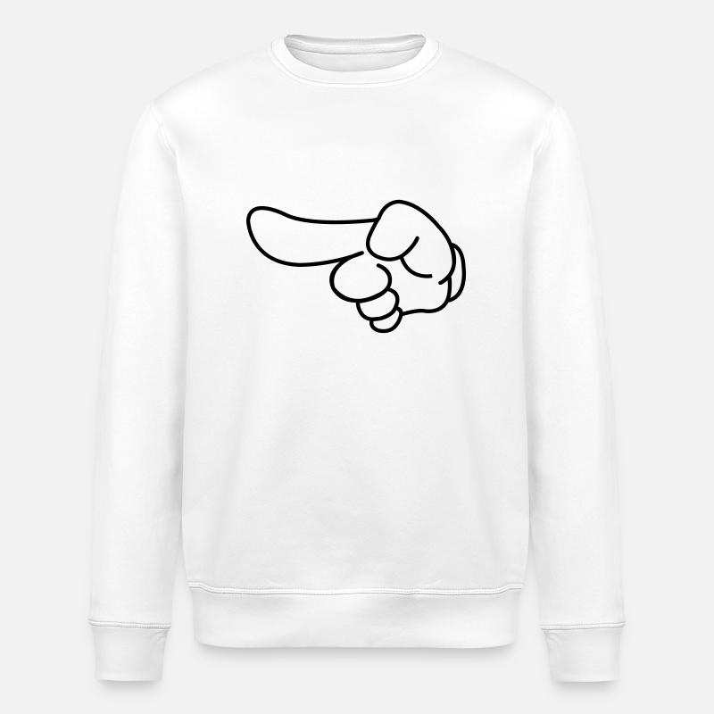 comic_hand_01 - Stanley/Stella Unisex Bio-Sweatshirt ROLLER - Weiß