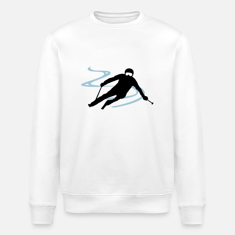 Sport - Skifahrer - Stanley/Stella Unisex Bio-Sweatshirt ROLLER - Weiß