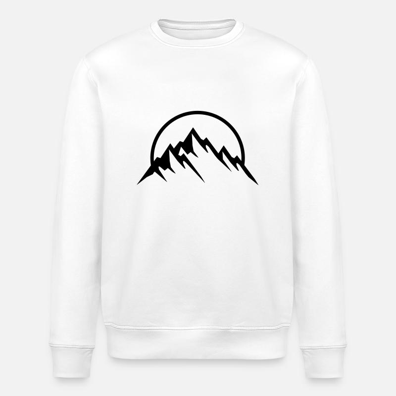 mountains sunshine - Stanley/Stella Unisex Bio-Sweatshirt ROLLER - Weiß