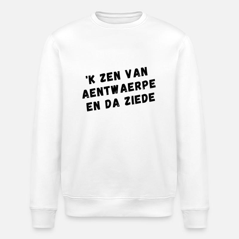 Antwerp dialect shirts - Stanley/Stella ROLLER Unisex Organic Sweatshirt - white