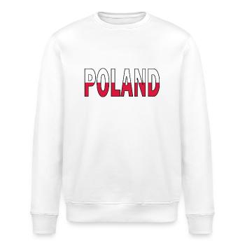 Polen in Nationalfarben - Stanley/Stella Unisex Bio-Sweatshirt ROLLER - Weiß - Vorne - Nik (191cm)