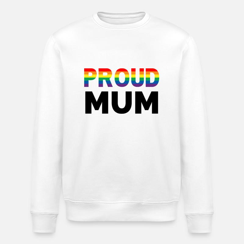 Fière maman arc-en-ciel - Sweat bio ROLLER Stanley/Stella Unisexe - blanc